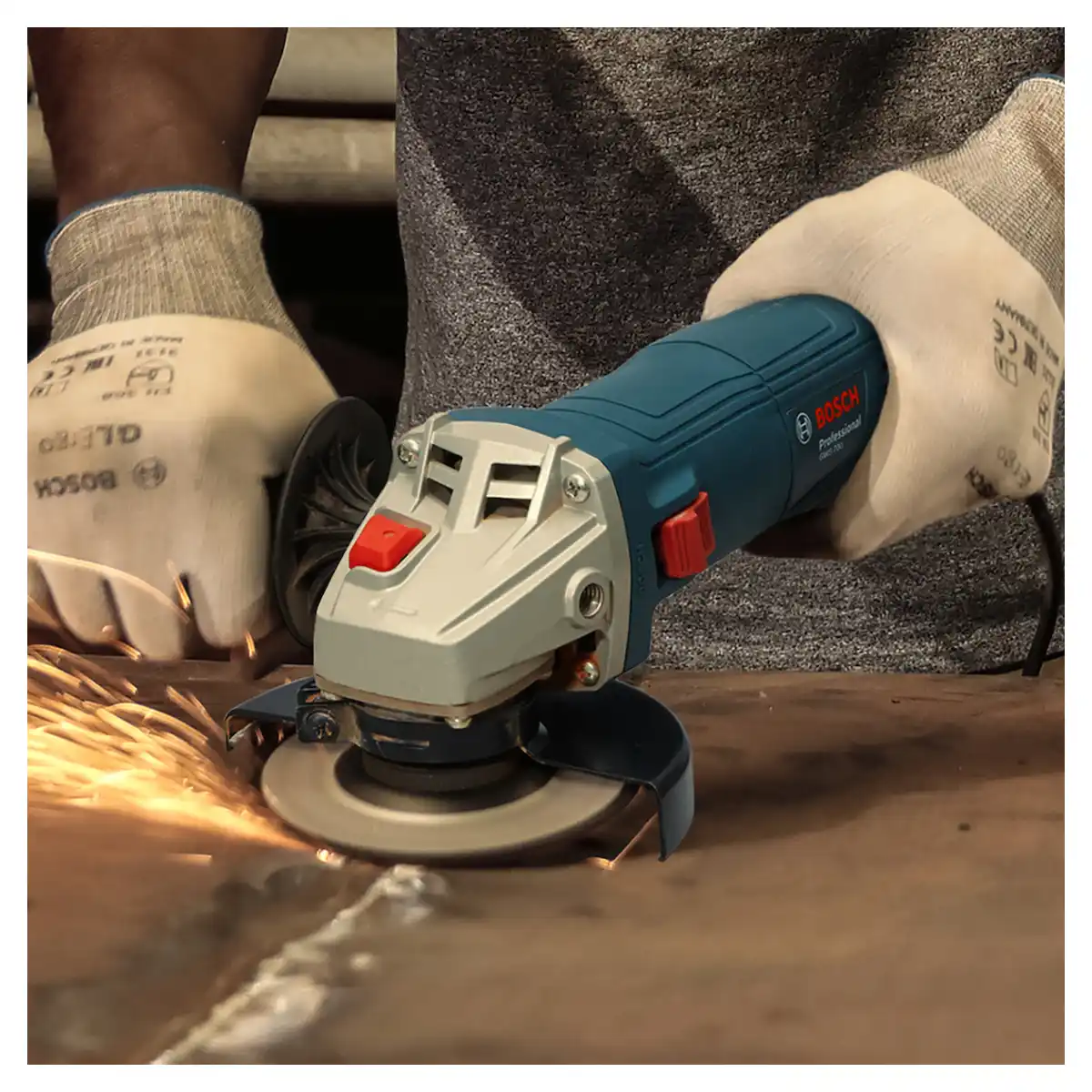 Taladro Percutor 13 MM 18V GSB 185-Li (MP) + Esmeril Amoladora Angular 4-1/2" GWS 700 BOSCH - Imagen 9