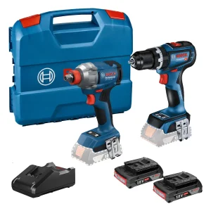 Taladro Percutor 13MM 18V GSB 18V-90 C + Llave/Atornillador de Impacto GDX 18V-285 BOSCH