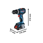 Taladro Percutor 13MM 18V GSB 18V-90 C + Llave/Atornillador de Impacto GDX 18V-285 BOSCH - Imagen 7
