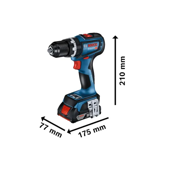 Taladro Percutor 13MM 18V GSB 18V-90 C + Llave/Atornillador de Impacto GDX 18V-285 BOSCH - Imagen 7