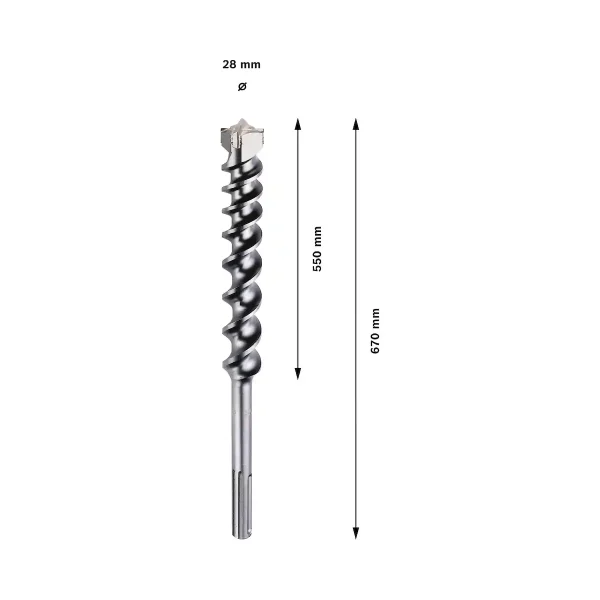 Broca Minera SDS Max QX 28 X 550 X 670 MM BOSCH - Imagen 4