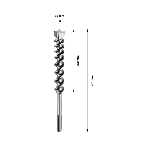 Broca Minera SDS Max QX 32 x 450 x 570 MM BOSCH - Imagen 3