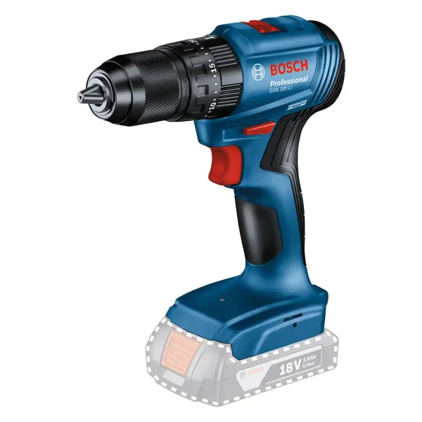 Taladro Percutor 1/2" GSB 185-LI + Esmeril Angular 5" GWS 180-LI + 1 Bat. 18V 2Ah + 1 Bat. 18V 4Ah + Cargador BOSCH - Imagen 2