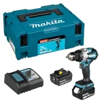 Taladro Atornillador 13 mm 18V BL + 2 Bat. 5Ah + Cargador MAKITA DDF489RTJ