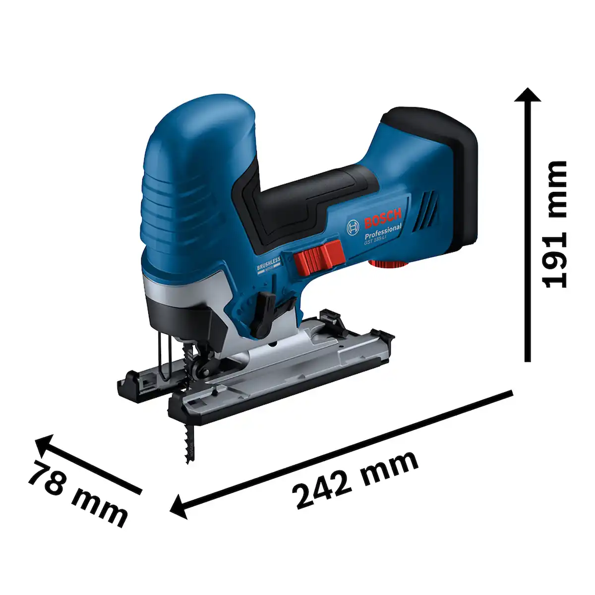 Sierra Caladora 26 MM 18V BOSCH GST 185-LI Baretool - Imagen 8