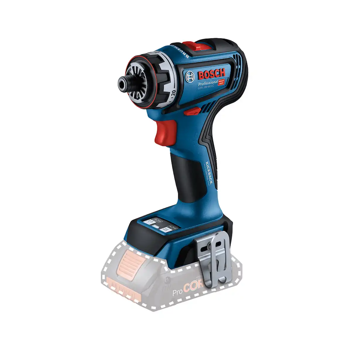Atornillador de Impacto 18V 13 MM + 3 Adaptadores + Maleta BOSCH GSR 18V-90 FC Baretool - Imagen 2