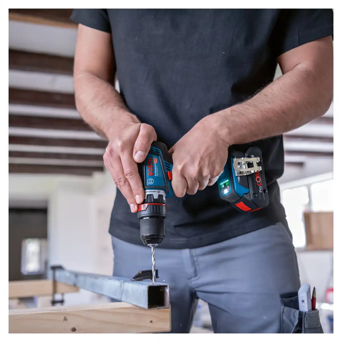 Atornillador de Impacto 18V 13 MM + 3 Adaptadores + Maleta BOSCH GSR 18V-90 FC Baretool - Imagen 8