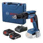 Atornillador para Drywall 1/4" 18V + 2 Bat. 2Ah + Cargador GAL 18V-20 + Maleta BOSCH GTB 185-LI