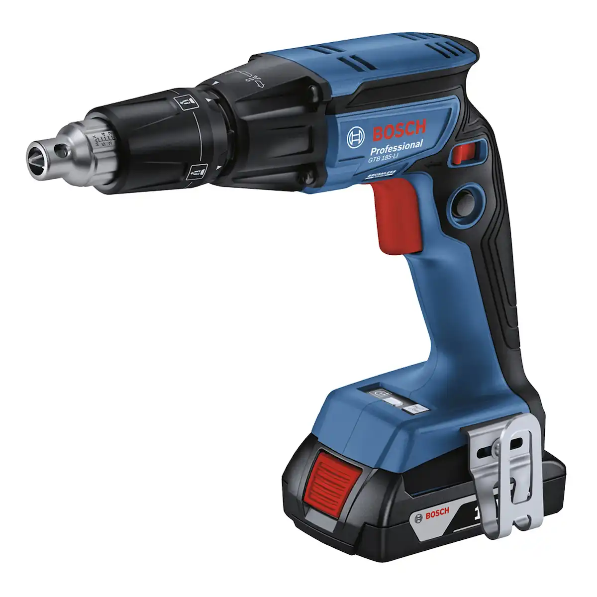 Atornillador para Drywall 1/4" 18V + 2 Bat. 2Ah + Cargador GAL 18V-20 + Maleta BOSCH GTB 185-LI - Imagen 2