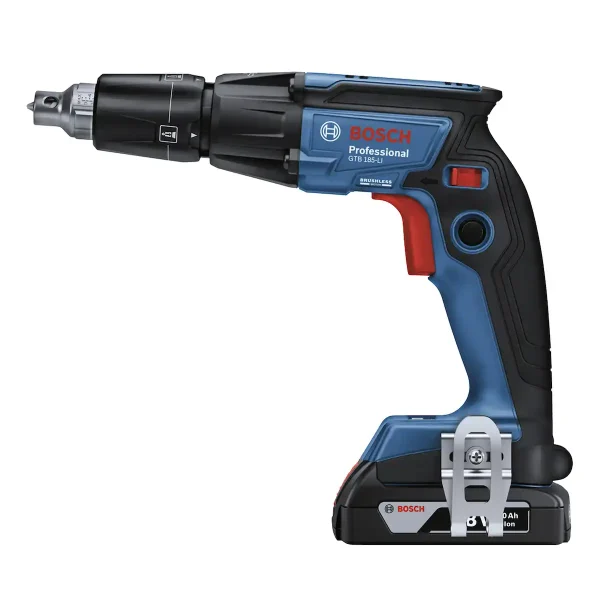 Atornillador para Drywall 1/4" 18V + 2 Bat. 2Ah + Cargador GAL 18V-20 + Maleta BOSCH GTB 185-LI - Imagen 3