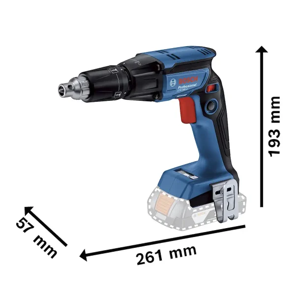 Atornillador para Drywall 1/4" 18V + 2 Bat. 2Ah + Cargador GAL 18V-20 + Maleta BOSCH GTB 185-LI - Imagen 9