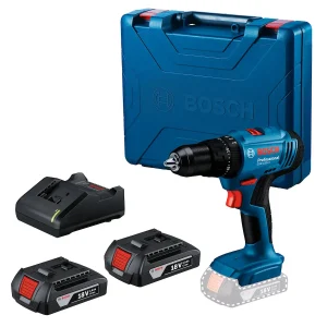 Taladro Atornillador Percutor 13 MM 18V + 2 Bat. 2Ah + Cargador + Maleta BOSCH GSB 183-LI