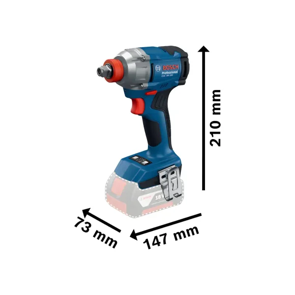 Llave/Atornillador de Impacto 18V 1/4" - 1/2" BOSCH GDX 18V-285 Baretool - Imagen 5