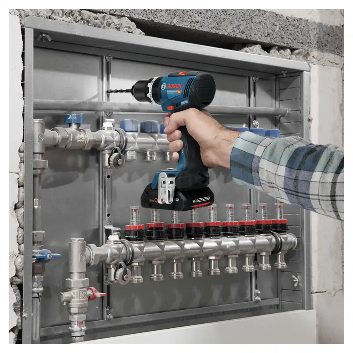 Taladro Percutor 18V 13MM + 2 Bat. 2Ah + Cargador + L-Case BOSCH GSB 18V-65 - Imagen 10