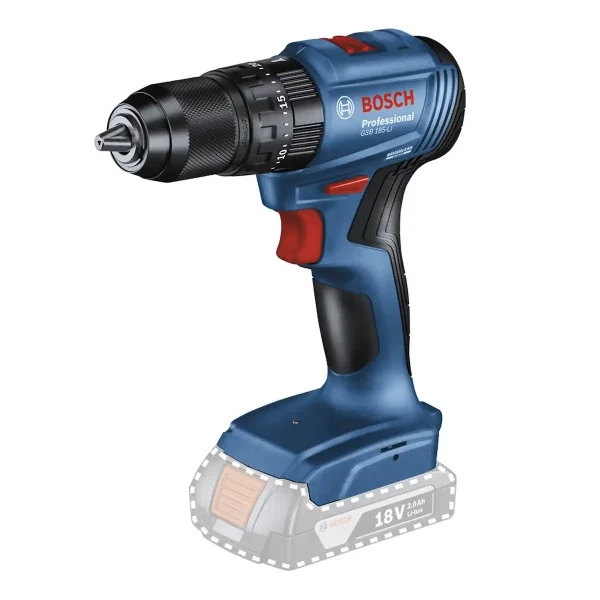 Esmeril Angular 5" 18V GWS 18V-8 + Taladro Percutor GSB 185-Li + 1 Bat. 4Ah + 1 Bat. 2Ah + Cargador + Maleta BOSCH - Imagen 2