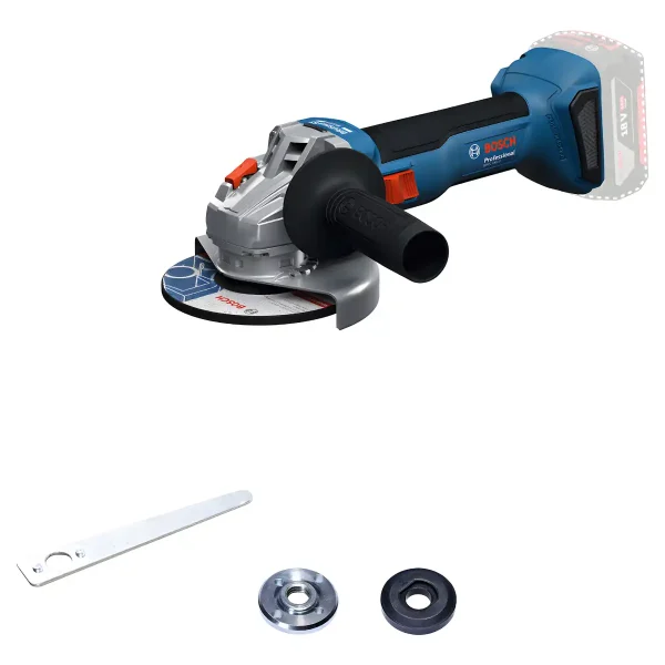 Esmeril Angular 5" 18V GWS 18V-8 + Taladro Percutor GSB 185-Li + 1 Bat. 4Ah + 1 Bat. 2Ah + Cargador + Maleta BOSCH - Imagen 3