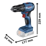 Esmeril Angular 5" 18V GWS 18V-8 + Taladro Percutor GSB 185-Li + 1 Bat. 4Ah + 1 Bat. 2Ah + Cargador + Maleta BOSCH - Imagen 7