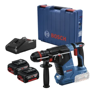 Rotomartillo SDS Plus 18V 2.4 Joules + 2 Bat. 4Ah + Cargador Rápido + Maleta BOSCH GBH 187-Li