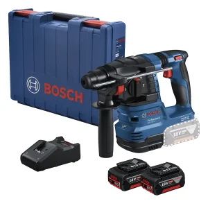Rotomartillo SDS Plus 18V + 2 Bat. 4Ah + Cargador Rápido + Maleta BOSCH GBH 185-Li
