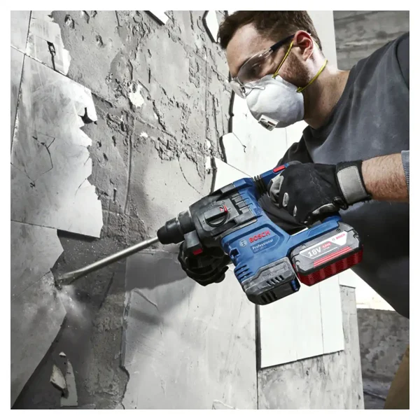 Rotomartillo SDS Plus 18V + 2 Bat. 4Ah + Cargador Rápido + Maleta BOSCH GBH 185-Li - Imagen 10