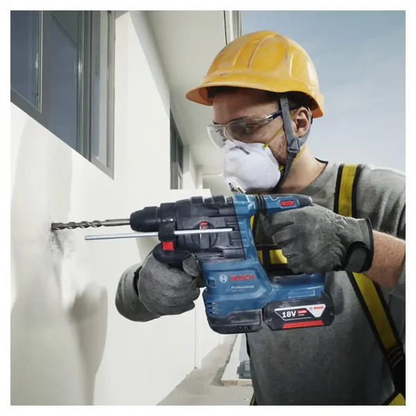Rotomartillo SDS Plus 18V + 2 Bat. 4Ah + Cargador Rápido + Maleta BOSCH GBH 185-Li - Imagen 11