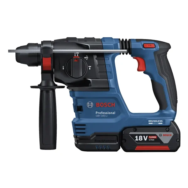 Rotomartillo SDS Plus 18V + 2 Bat. 4Ah + Cargador Rápido + Maleta BOSCH GBH 185-Li - Imagen 3
