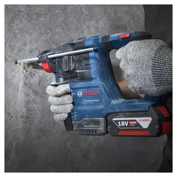 Rotomartillo SDS Plus 18V + 2 Bat. 4Ah + Cargador Rápido + Maleta BOSCH GBH 185-Li - Imagen 9