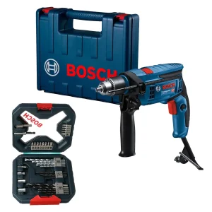 Taladro Percutor GSB 13 RE (MP) 750W + Set de 34 Pzas para Taladrar y Atornillar BOSCH