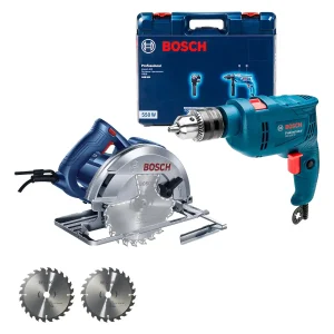 Sierra Circular 7 1/4" 1500W GKS 150 + Taladro Percutor 13 MM GSB 550 RE (MP) BOSCH