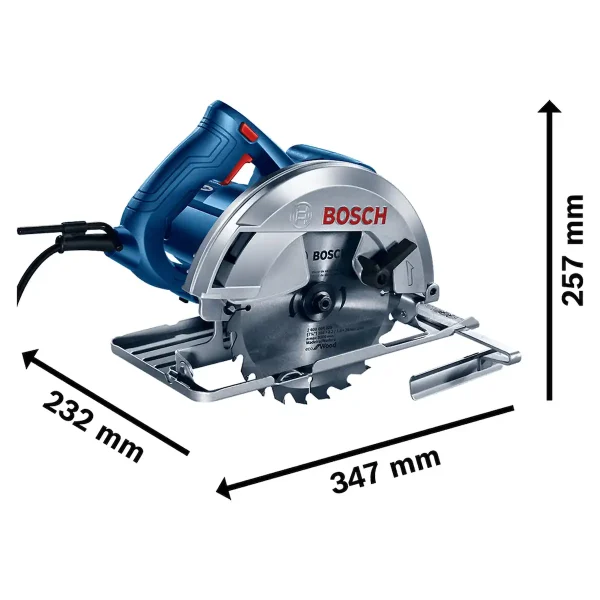 Sierra Circular 7 1/4" 1500W GKS 150 + Taladro Percutor 13 MM GSB 550 RE (MP) BOSCH - Imagen 5