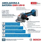 Amoladora Gws18v+ Taladro Gsb 18v-65+ Kit 18v+ L-boxx 238 - Imagen 8